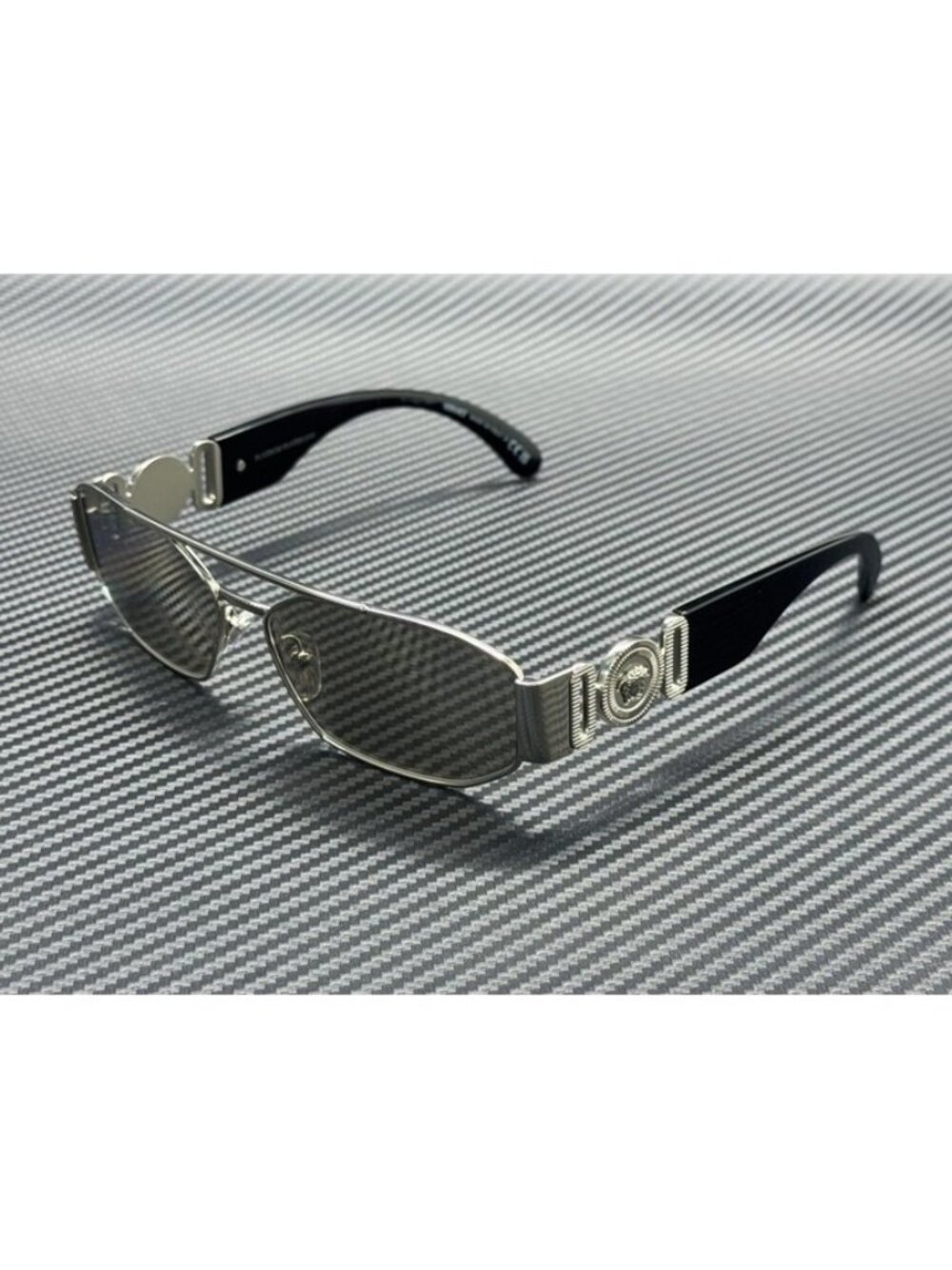 New Versace Men Silver Sunglasses 58-14-140